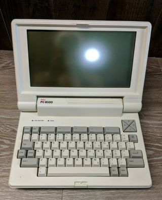Vintage NEC PORTABLE Computer PC - 8500 Early Laptop RARE FIND W/ Org.  box 2