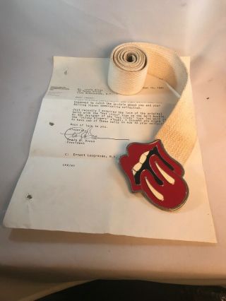 Rare Vintage Rolling Stones Hot Licks Belt Sticky Fingers Signed 60s/70s
