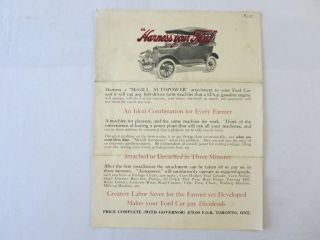 Vintage Mcgill Autopower Ford Car Farm Motor Conversion Sales Brochure Very Rare