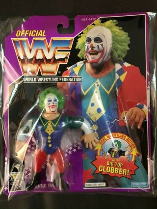 Hasbro Official Doink The Clown Wwf Wwe Wrestling 1994 Violet Fedex【g】