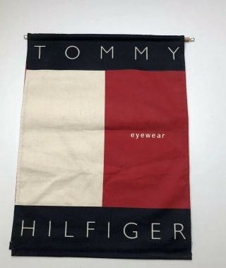 Tommy Hilfiger Eyewear Sign Store Display Rare Vintage 23 Inches X 17.  5 Inches