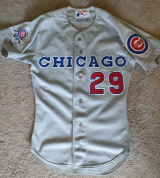 1990 Chicago Cubs Doug Dascenzo Game Worn Jersey Road All Star Patch Rare