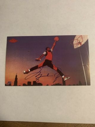 Michael Jordan Signed Card Auto Autograph Nike Promo Card Rare Very