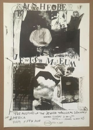 Rare Robert Rauschenberg 1963 Jewish Museum Poster Ulae Jasper Johns Warhol