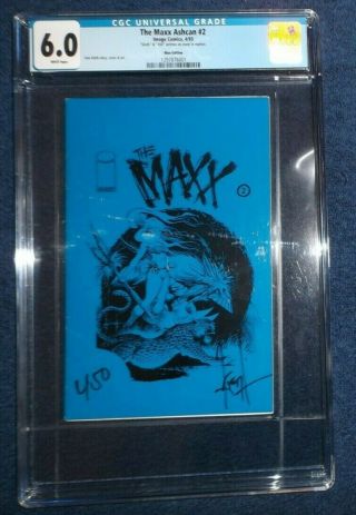 Maxx Ashcan 2 (cgc 6.  0) Signed / Numbered By Sam Kieth Rare Book 1993 Blue