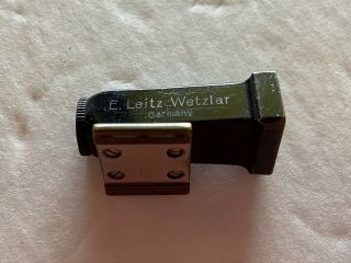Rare Vintage Leica E Leitz Wetzlar Weiso?? Black Finish Viewfinder Germany
