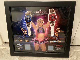 Wwe Alexa Bliss Making History Signed Autographed Plaque Women’s Champion Rare