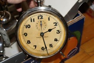 Vintage Tam - Tam Alarm Repeat Clock 1930`s Ultra Rare Made In Germany