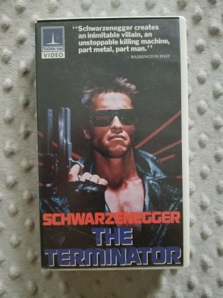 The Terminator Vhs Arnold Schwarzenegger Rare Video Release