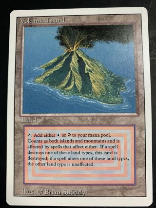 Volcanic Island Revised Mtg Red/blue Dual Land Magic The Gathering Nm