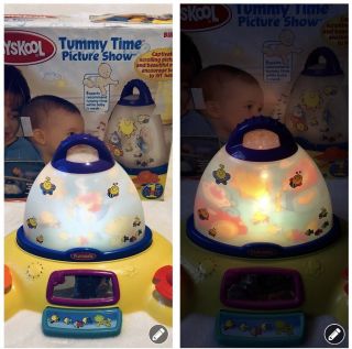 Vintage Playskool Hasbro Tummy Time Picture Show Light Projection Mobile Rare