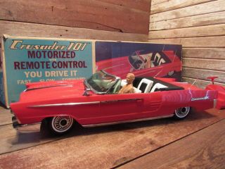 Vintage 1960 ' s RARE RC Deluxe Reading CRUSADER 101 CAR w/Box - 3