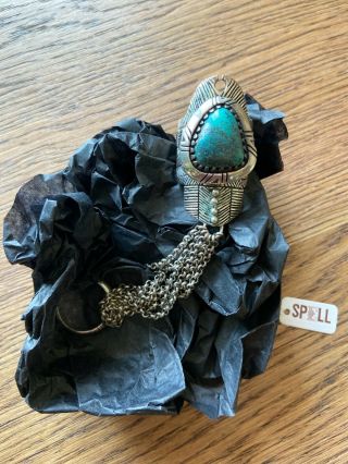 Rare Spell & The Gypsy Thunderstruck Slave Ring Turquoise Box And Tags