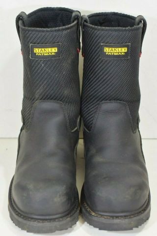 Stanley Steel Toe Boots Workwear Leather Rubber FAT MAX Size 9 Heavy Duty RARE 3