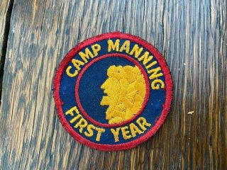 Rare Vintage Bsa Patch Camp Manning N.  H.  - First Year - Old Man Of The Mountain