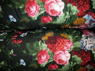 Rare Ralph Lauren Isadora Cossette Black Floral Comforter - King