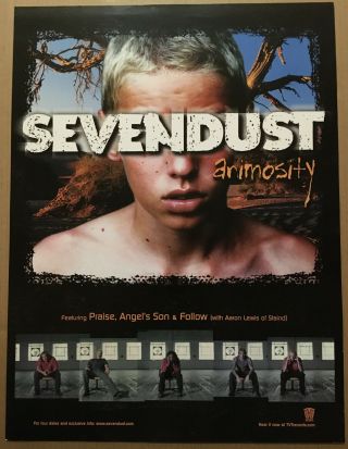 Sevendust Rare 2001 Promo Poster For Animosity Cd Usa 18x24 Usa