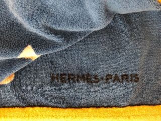 Vintage Hermès Beach Bath Towel 34x56 Horse Print Rare Authentic 2