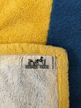 Vintage Hermès Beach Bath Towel 34x56 Horse Print Rare Authentic 3