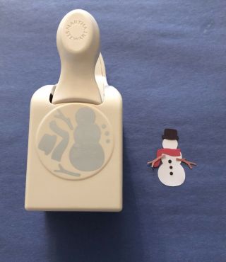 Rare Martha Stewart Frosty Snowman Builder Craft Punch Christmas Holiday Winter