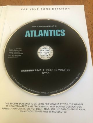 ATLANTICS 2019 Netflix FYC DVD screener RARE Mati Diop 2