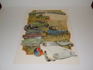 Vintage Studebaker Poster (the Time Machines) Lord Associates 18 X 24 Inch Rare
