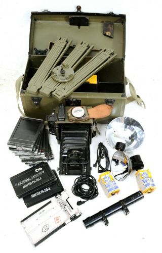 Rare Signal Corps Ph - 47 - J 4x5 Graflex Speed Graphic Camera,  Ph - 104 Cased Set