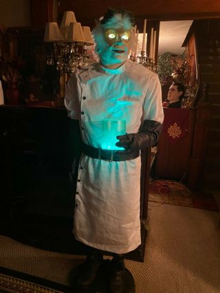 Gemmy Life Size Dr Shivers Mad Scientist Animated Halloween Prop W/box - Rare