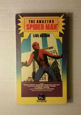 Rare Spider - Man 1977 Vhs 1st Release Cbs Fox Playhouse 1986