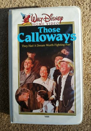 VERY RARE WALT DISNEY ' S - THOSE CALLOWAYS 1964 (VHS 1985) CLAMSHELL NOT ON DVD 2