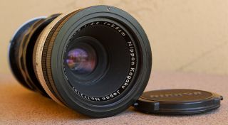 Rare Nikon Micro Nikkor 5.  5cm F3.  5 Preset 1st Gen Lens Modfied Canon M5 Fd Mount