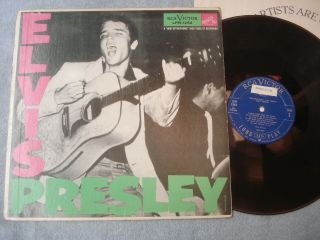 Vg,  /vg Rare 1st Canadian Elvis Presley Lpm - 1254 Blue Label 2s/2s Press