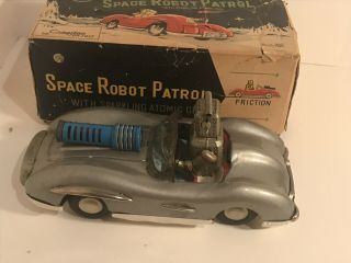 Vintage Rare 50 ' s Robot Mercedes Space Patrol Car Japan Toy - MIB - 2