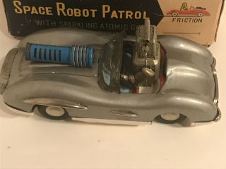 Vintage Rare 50 ' s Robot Mercedes Space Patrol Car Japan Toy - MIB - 3