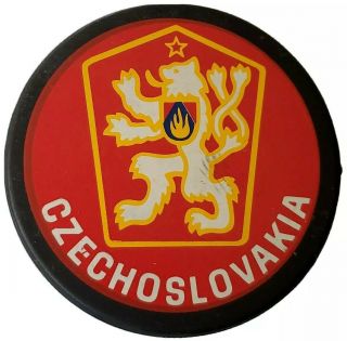 Team Czechoslovakia Official Hockey Puck Vintage Rare General Tire Slug - Canada