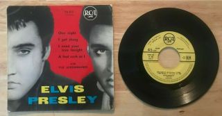 Rare French Ep Elvis Presley One Night