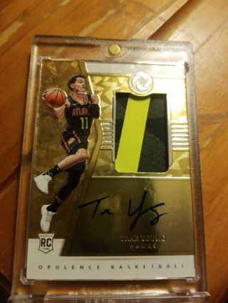 2018/19 Panini Opulence Trae Young Rookie Patch Auto Ed 6/79 Rc Hot Rare Sp
