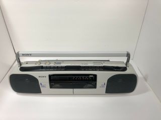 Sony Cfs W303 - Radio Cassette Tape Corder Recorder Rare White Exlt Boombox