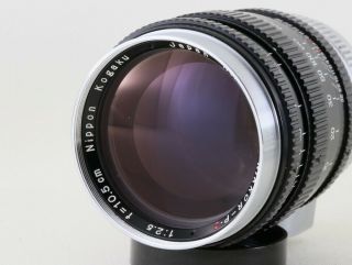 " Rare " Nikkor P C 10.  5cm F2.  5 Nippon Kogaku Ltm39 Lens,   W/hood 9134