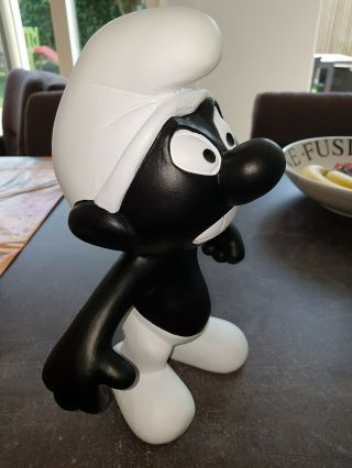 Extremely Rare The Smurfs Black Smurf Big Figurine Statue From 1999 3