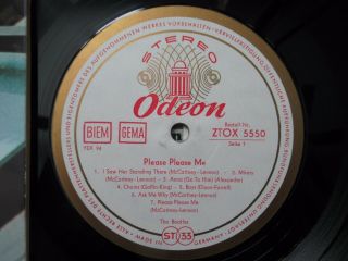 Beatles RARE VINTAGE 1964 GERMAN ' PLEASE PLEASE ME ' LP MADE FOR EXPORT NM - 3