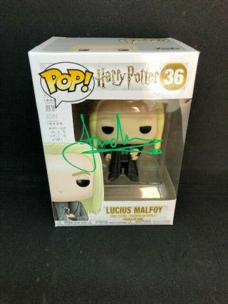 Harry Potter Lucius Malfoy Jason Isaacs Signed Funko Pop 36 With