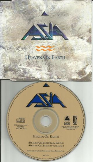 Asia Heaven On Earth Rare Edit 1992 Usa Promo Radio Dj Cd Single Jps3 819
