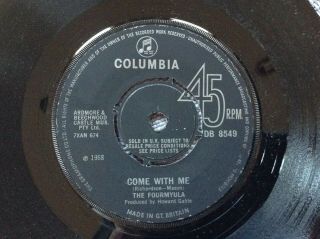 THE FOURMYULA - COME WITH ME rare UK 1968 1ST / PSYCH / MOD / 1 PLAY - - 2