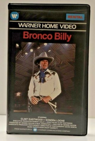 Bronco Billy Rare Uk Rental Pal Vhs Warner Home Video 1980 Clint Eastwood