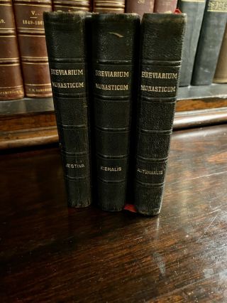 Rare 3 Volumes,  Breviarium Monasticum