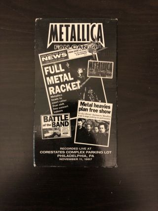 Metallica Fan Can 4 Rare Live Vhs