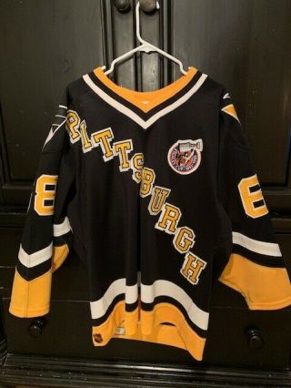 Jaromir Jagr Pittsburgh Penguins Hockey Jersey With Stanley Cup Patch - Rare