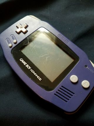 Nintendo Gameboy Advance Gba Agb - 001 Violet Purple Indigo.  No Back