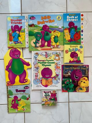 Set Of 9 Barney Books,  Many Different Titles,  Rare